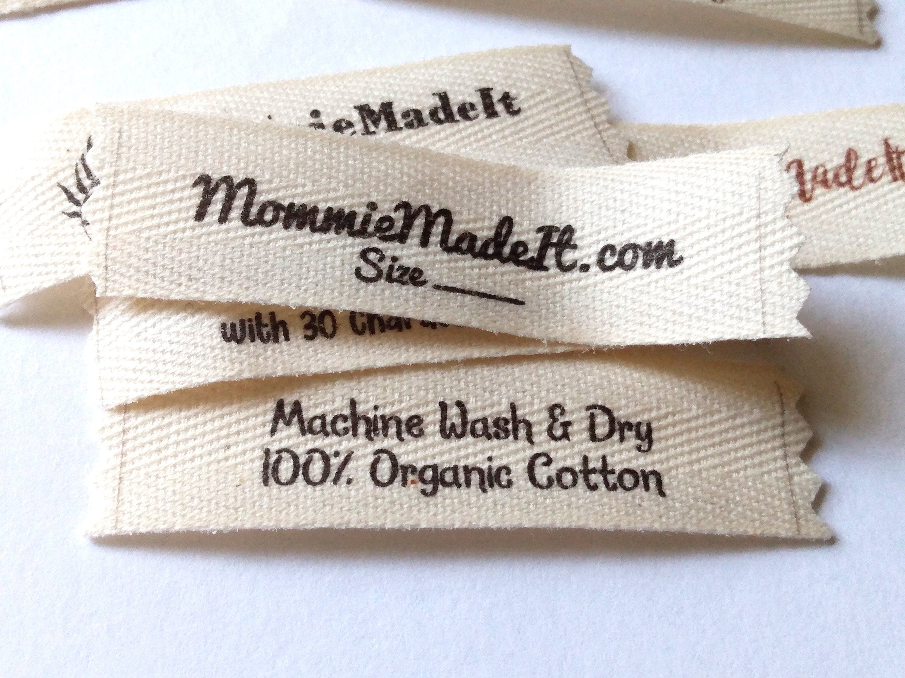 Custom Organic Cotton Twill Ribbon Labels: Logo or Name Tags