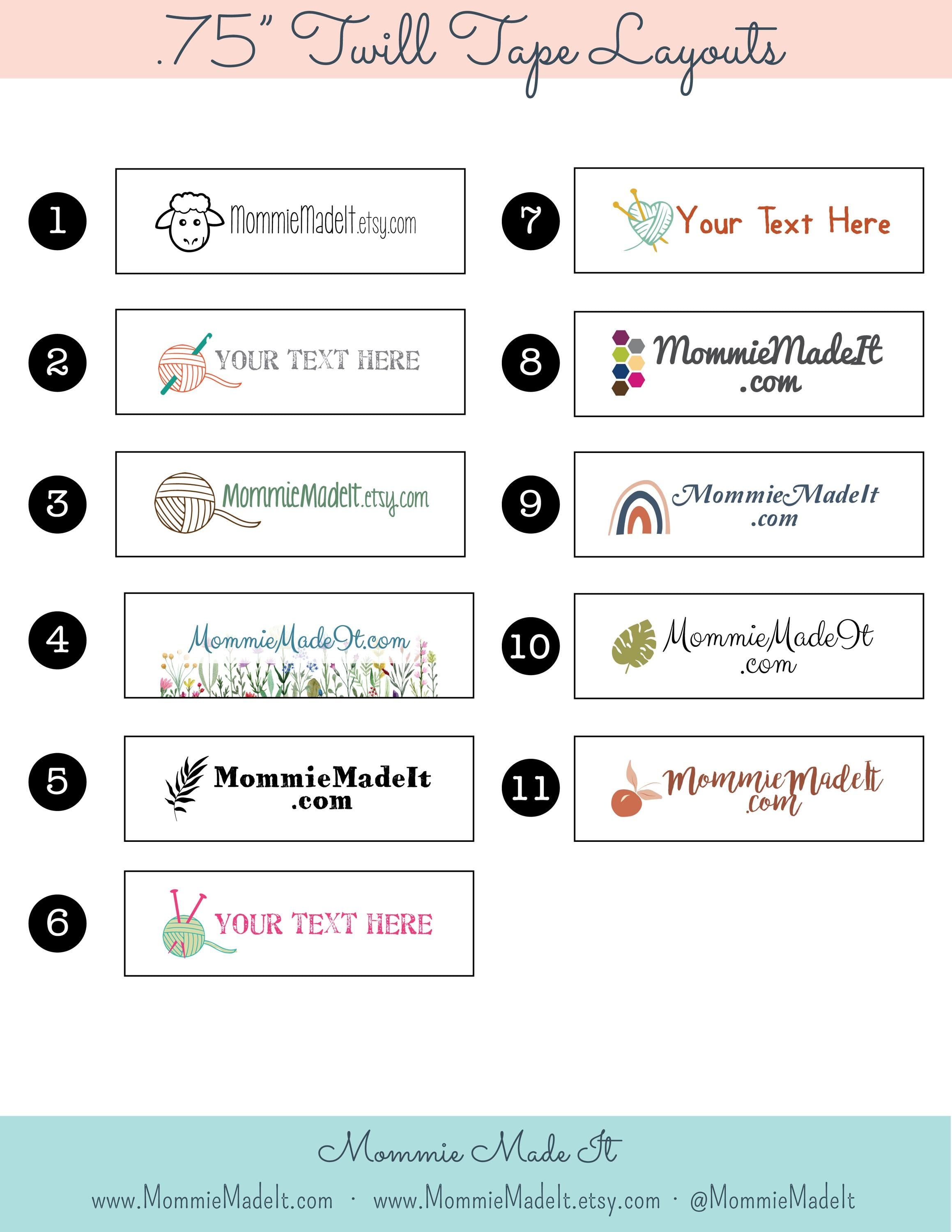 Custom Organic Cotton Twill Ribbon Labels: Logo or Name Tags