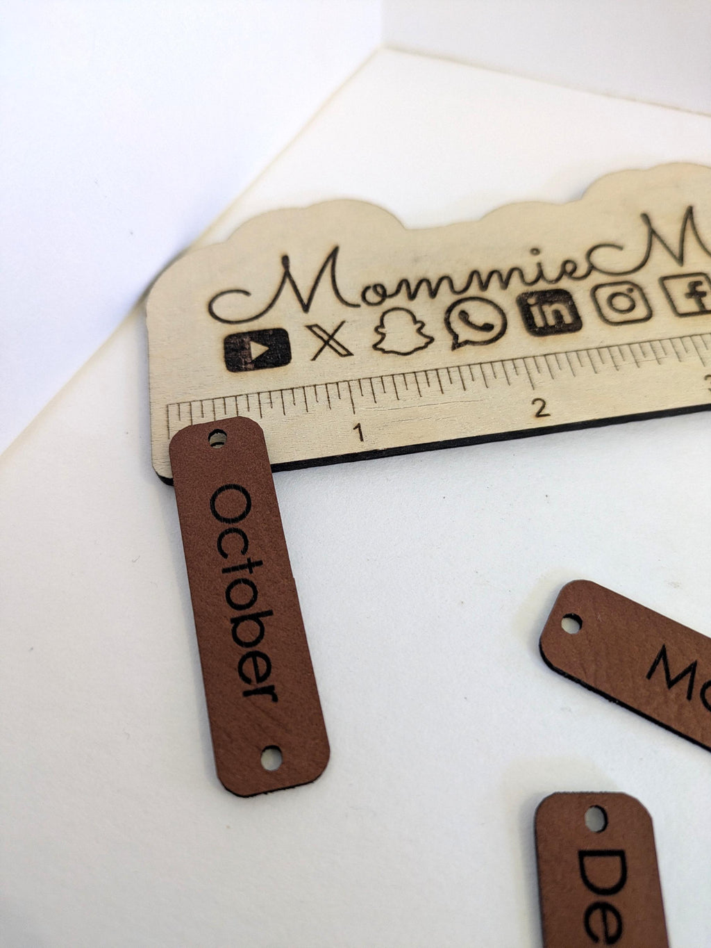Temperature Blanket Month Tags Personalized Faux Leather