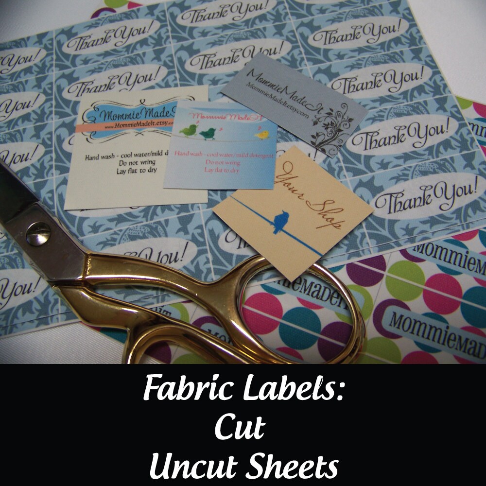 Reorder: White Fabric Labels for Returning Customers