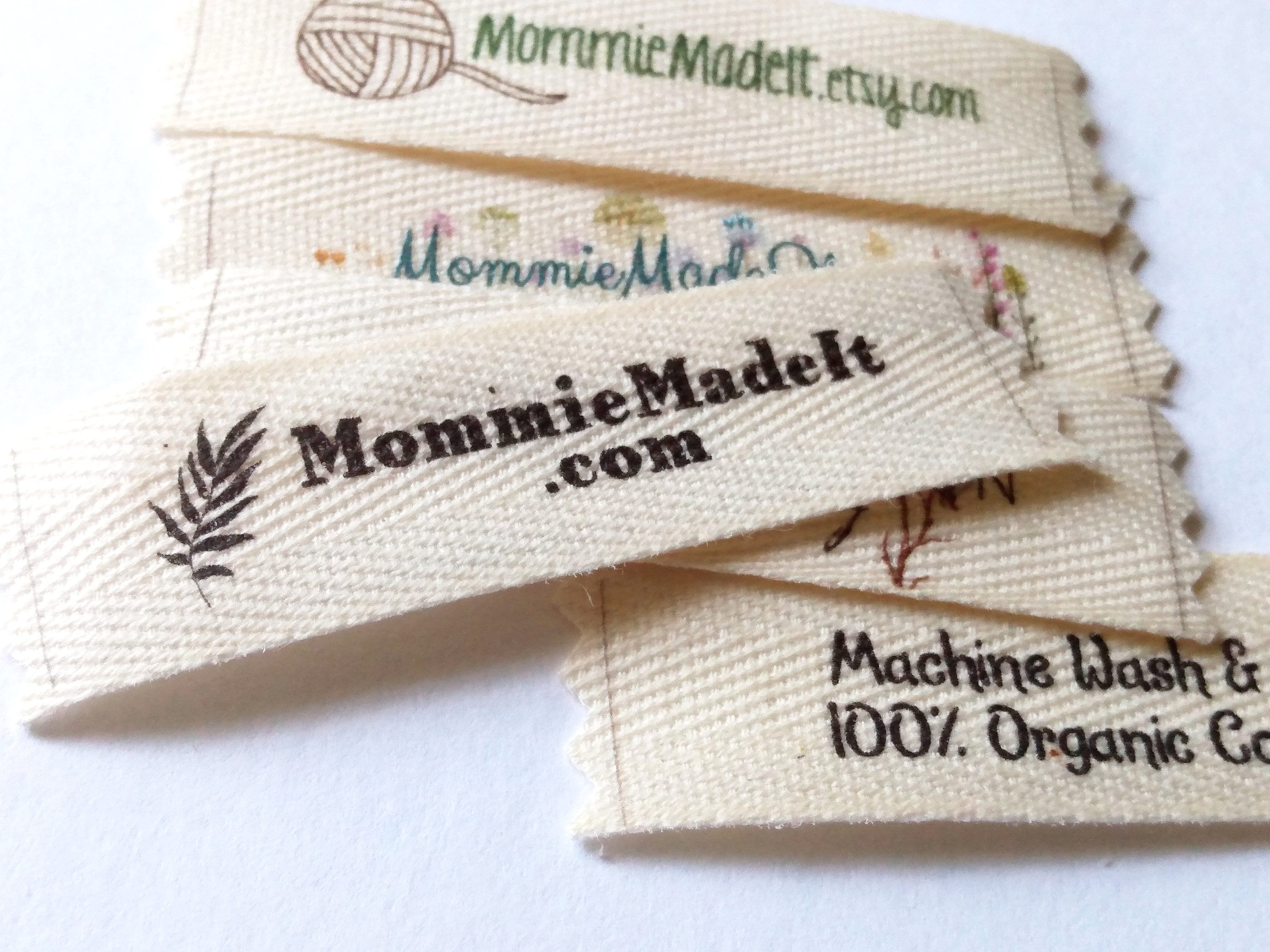 Custom Organic Cotton Twill Ribbon Labels: Logo or Name Tags