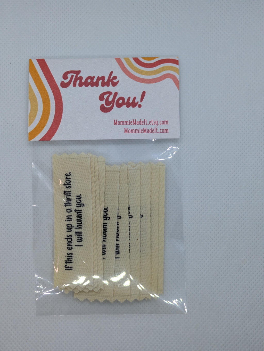 Funny Thrift Store Labels – Organic Cotton Twill Sew-On (10 Pack)