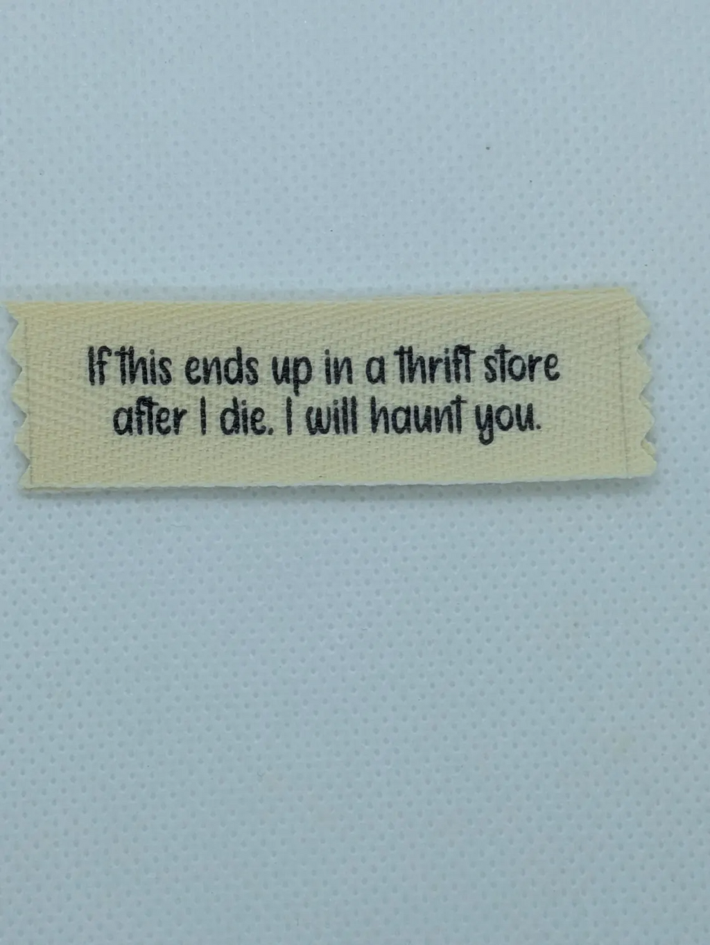 Funny Thrift Store Labels – Organic Cotton Twill Sew-On (10 Pack)